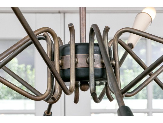 Chic Mid-Century Modern Style 12 Light Chandelier