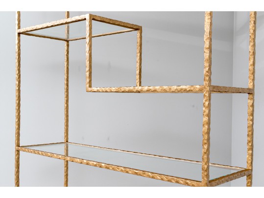 Quality Gilt Solid Hand Moulded Wrought Iron Etagere