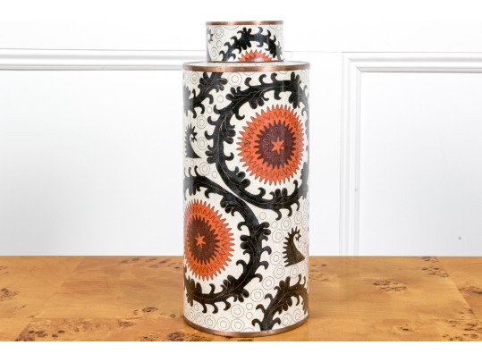 Fabienne Jouvin (French, B. 1962) Cloisonne Lidded Canister