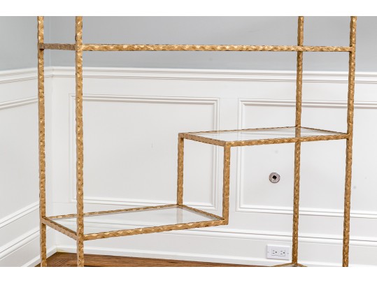 Quality Gilt Solid Hand Moulded Wrought Iron Etagere