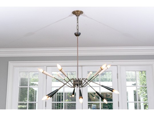 Chic Mid-Century Modern Style 12 Light Chandelier