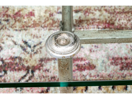 Italian Neoclassical Style Hand-Wrought Iron And Glass Cocktail Table