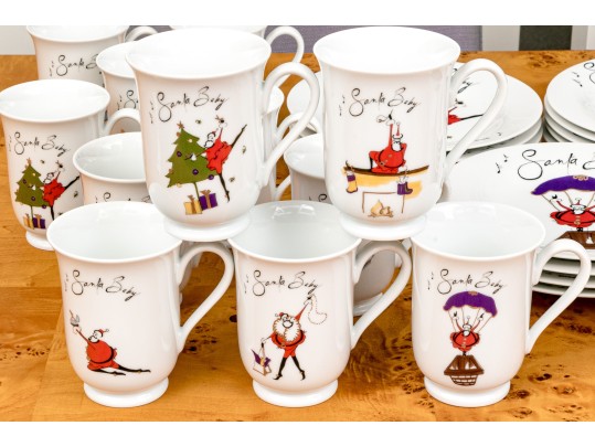 Pottery Barn 48 Piece “Santa Baby” Japanese Made China Set