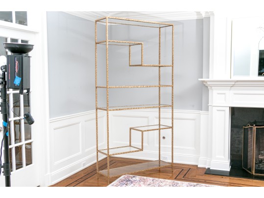 Quality Gilt Solid Hand Molded Wrought Iron Etagere