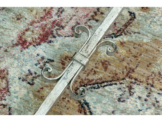 Italian Neoclassical Style Hand-Wrought Iron And Glass Cocktail Table