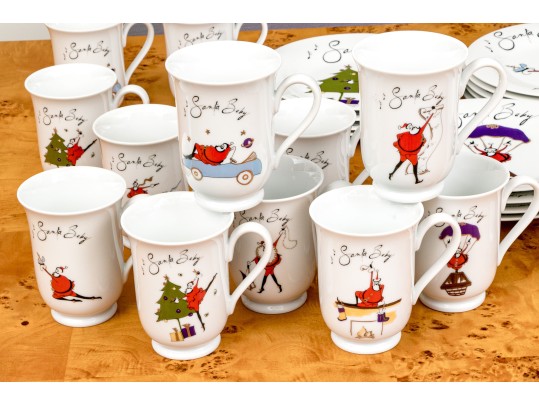 Pottery Barn 48 Piece “Santa Baby” Japanese Made China Set