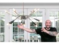 Chic Mid-Century Modern Style 12 Light Chandelier