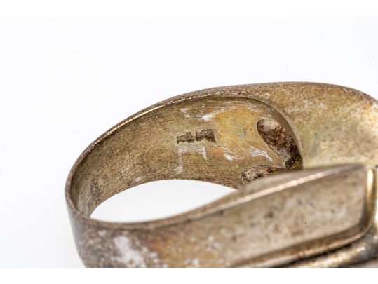 Sterling Silver Lot Of Assorted Chunky Crossover Motif Rings, Size 9.5