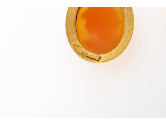 Classic 18K Cameo Pendant Earrings