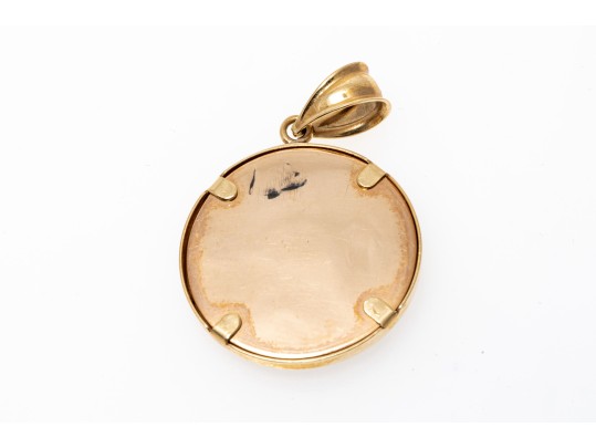 Handsome 14K Dark Cameo Pendant