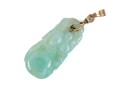 14k Yellow Gold Pretty Pierced Jadeite Jade Pendant