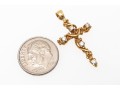 14K Diamond Set Vine And Leaf Wrapped Cross Pendant