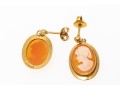 Classic 18K Cameo Pendant Earrings