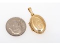Petite 14K Etched Locket Pendant