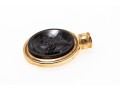 Handsome 14K Dark Cameo Pendant