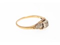 14k Gold Pretty Vintage Filigree Floral Diamond Solitaire, App. 0.04 CTS, Size 5.75