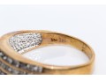 14k Yellow Gold Beautiful Diamond Dome Ring, App. 0.92 TCW, Size 8.25