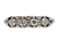 14k White Gold Illusion Set Diamond Ring, Size 8.75 