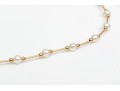 14k Yellow Gold Classic Gold Bead And Cultured Pearl Necklace