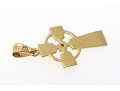 14k Yellow Gold Beautiful Celtic Cross, Diamond Set