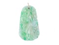 Lovely Carved Green And White Jadeite Jade Fruit Motif Pendant, 14k Bale