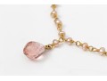 14k And 22k Yellow Gold Beautiful Tourmaline Briolette Necklace