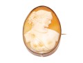 14k Gold Handsome Antique Cameo Brooch