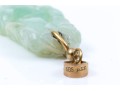 14k Yellow Gold Pretty Pierced Jadeite Jade Pendant