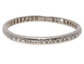 Platinum Vintage Narrow Eternity Band, Diamond Set, App. 0.12 TCW, Size 8.75-