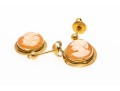 Classic 18K Cameo Pendant Earrings