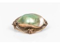 10k Yellow Gold Lovely Vintage Grey Cultured Mabe Pearl Brooch
