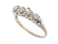 14k White Gold Illusion Set Diamond Ring, Size 8.75 