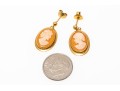 Classic 18K Cameo Pendant Earrings