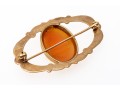 14k Gold Attractive Vintage Cameo Brooch