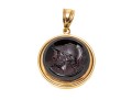 Handsome 14K Dark Cameo Pendant