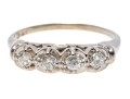 14k White Gold Illusion Set Diamond Ring, Size 8.75 