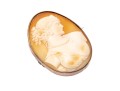 14k Gold Handsome Antique Cameo Brooch