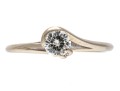 Brilliant 14K White Gold Solitare Diamond Ring, Size 6.5