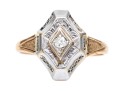 Vintage 14K Filigree Style Diamond Ring, Size 6.25