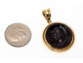 Handsome 14K Dark Cameo Pendant