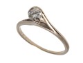 Brilliant 14K White Gold Solitare Diamond Ring, Size 6.5