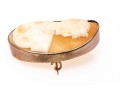 14k Gold Handsome Antique Cameo Brooch