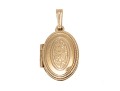 Petite 14K Etched Locket Pendant