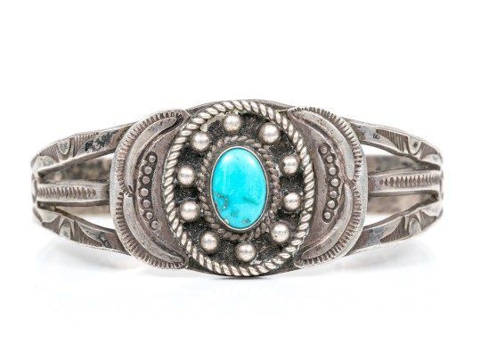 Lot Of Three Sterling Silver Southwestern Cuff Style Bracelets