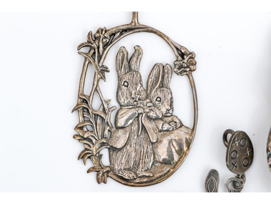 Sterling Silver Collection Of Assorted Bunny Motif Jewelry Pieces
