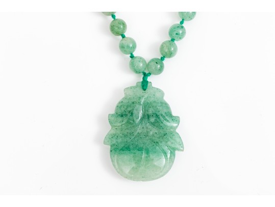 Lot Of Assorted Green Aventurine Quartz Motif Jewelry Pieces, Including A Fabulous Brooch