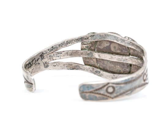 Lot Of Three Sterling Silver Southwestern Cuff Style Bracelets