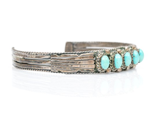 Lot Of Three Sterling Silver Southwestern Cuff Style Bracelets