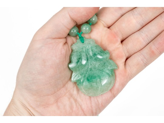 Lot Of Assorted Green Aventurine Quartz Motif Jewelry Pieces, Including A Fabulous Brooch