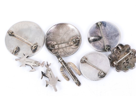 Lot Of Fun Southwestern Motif Sterling Silver Jewelry Pieces